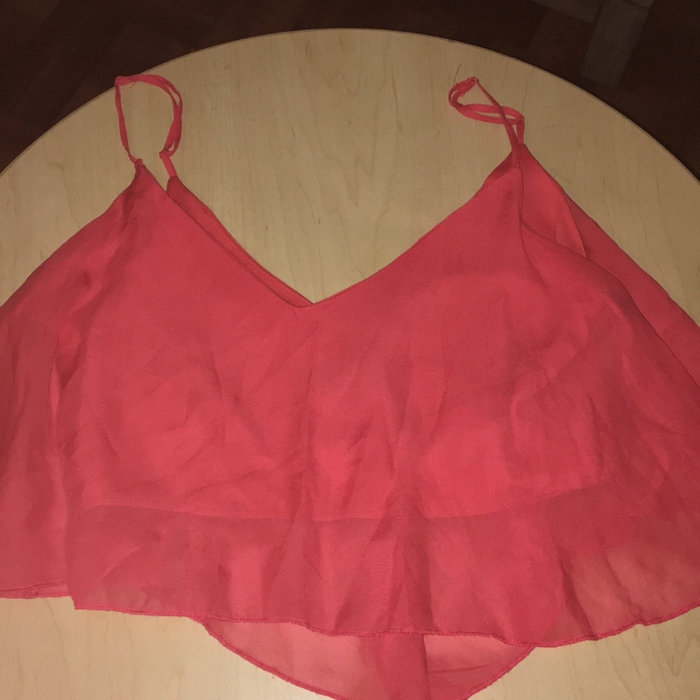 Peach crop top